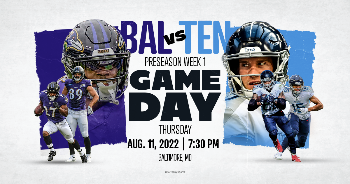 Tennessee Titans vs. Baltimore Ravens, live stream, preview, TV channel, time, odds, how to watch NFL Preseason