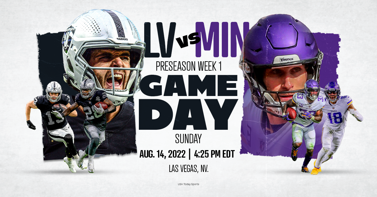 Minnesota Vikings vs. Las Vegas Raiders, live stream, preview, TV channel, time, odds, how to watch NFL Preseason