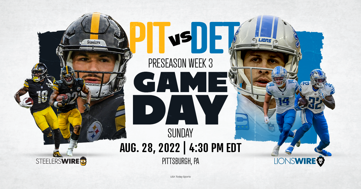 Lions vs. Steelers: How to watch, listen, stream the final preseason game