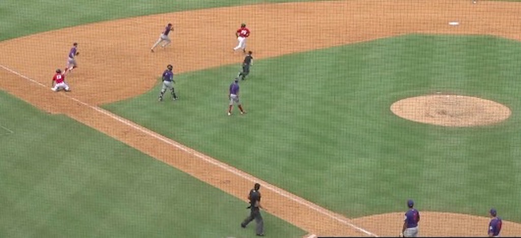 A minor league pitcher turned on the jets to pull off the coolest double play all by himself