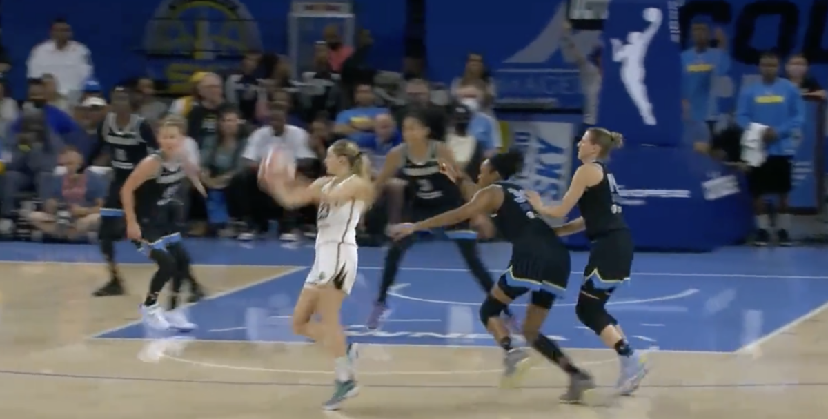 Liberty’s Marine Johannes made an incredibly stunning backwards no-look pass to fool the Sky