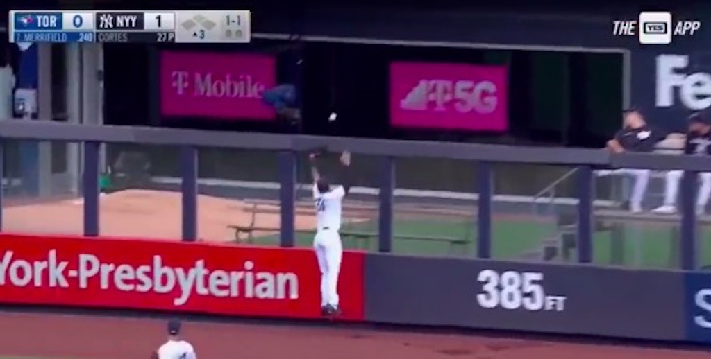 Toronto’s Whit Merrifield hit one of the weirdest/coolest home runs against the Yankees