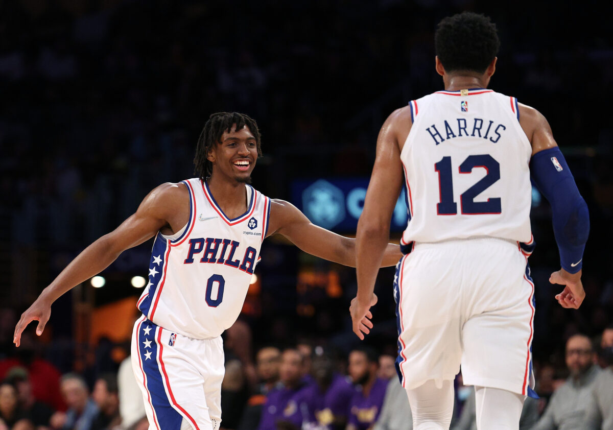 Tyrese Maxey, JJ Redick, other Sixers celebrate Tobias Harris at wedding