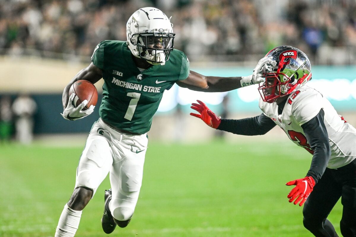 MSU star WR Jayden Reed reportedly has been battling injuries, but back practicing again