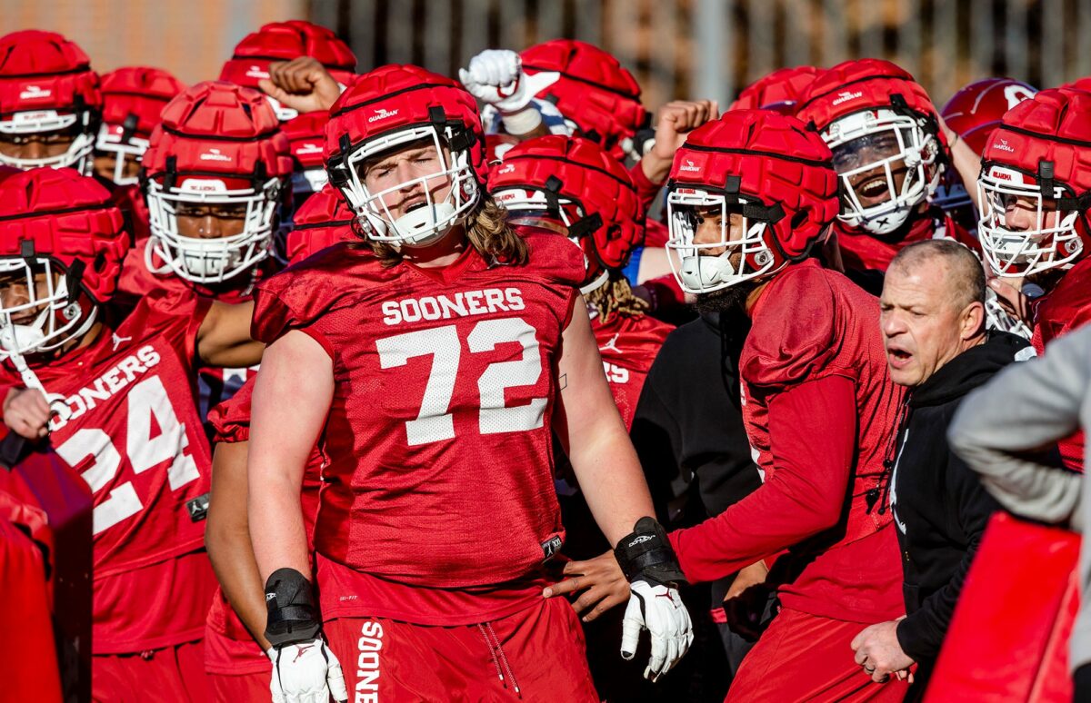 ‘He works hard’: McKade Mettauer a critical addition to Oklahoma’s offensive line