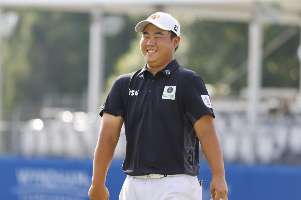 Joohyung Kim made a quadruple bogey on his opening hole Thursday. He’s now tied for the lead