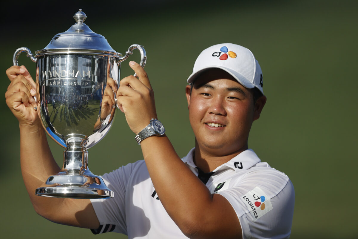 ‘Do it for Thomas the Tank Engine’: Joohyung ‘Tom’ Kim steamrolls field for first PGA Tour title at 2022 Wyndham Championship