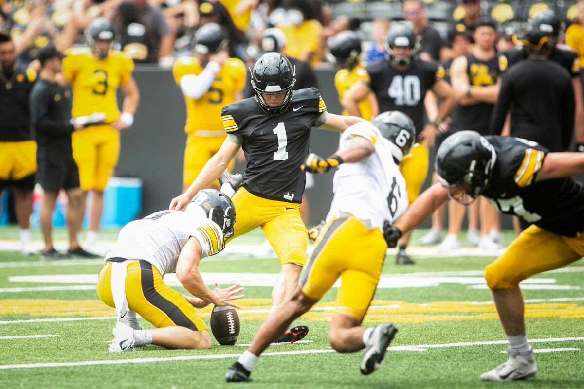 ‘We’ll let that play out’: Iowa Hawkeyes are comfortable, but undecided on specialists