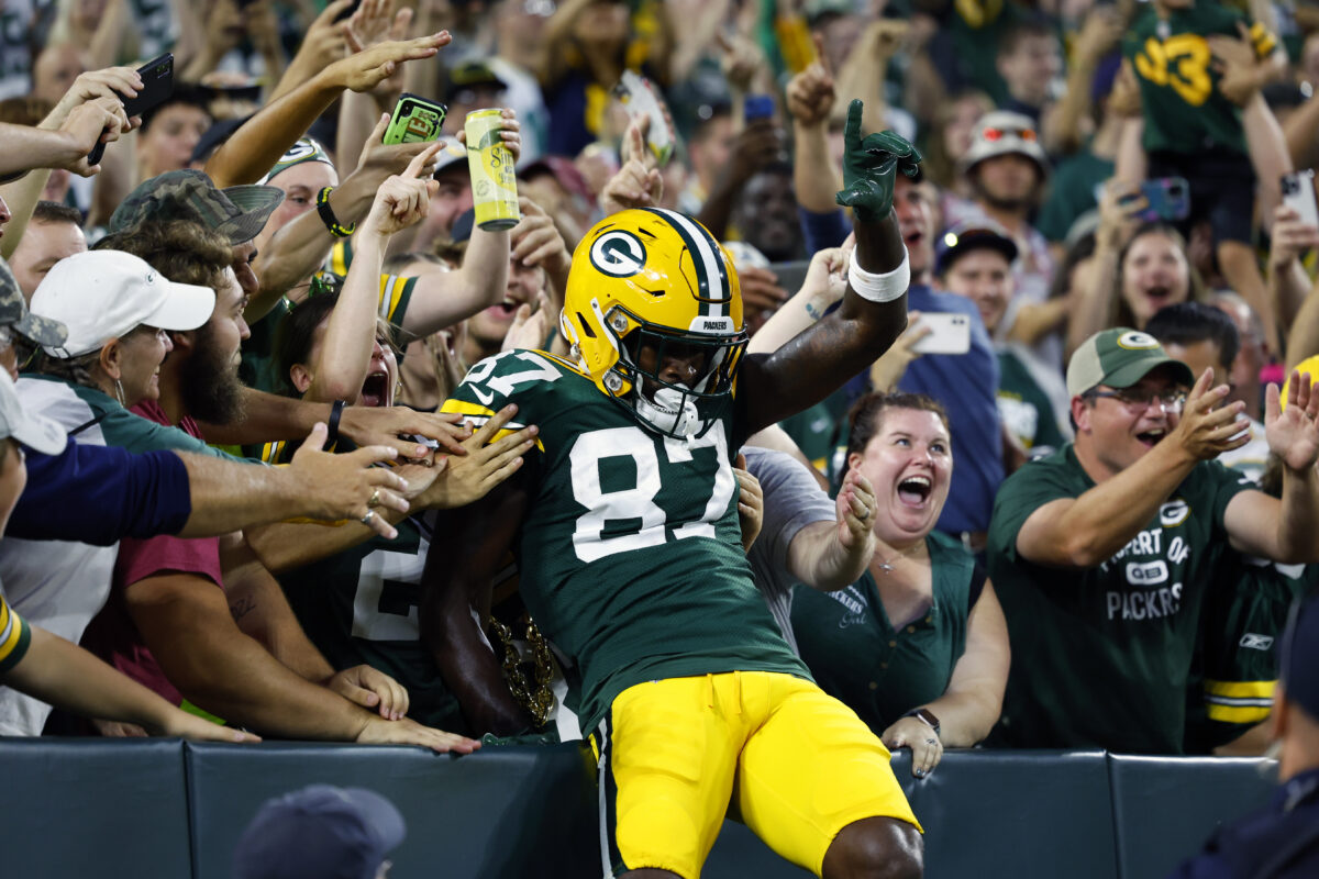 Packers WR Romeo Doubs turned last week’s interception into this week’s touchdown