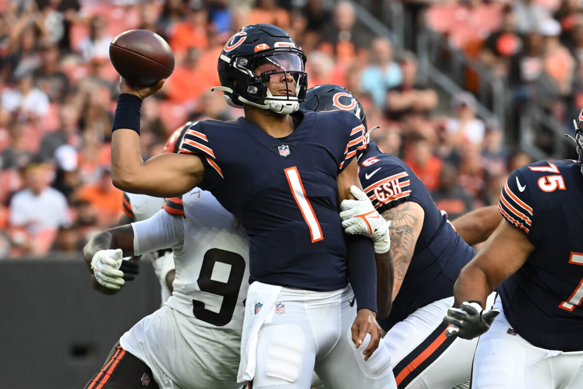 WATCH: Justin Fields finds Ryan Griffin for Bears starting offense’s first TD of preseason