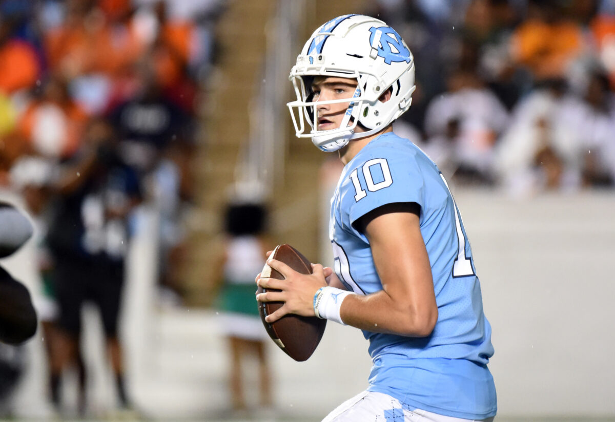 Drake Maye sets UNC program record in first start