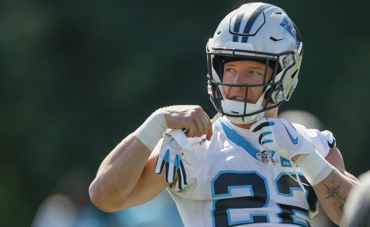 Watch: Panthers, Patriots fight again after cheap shot to Christian McCaffrey