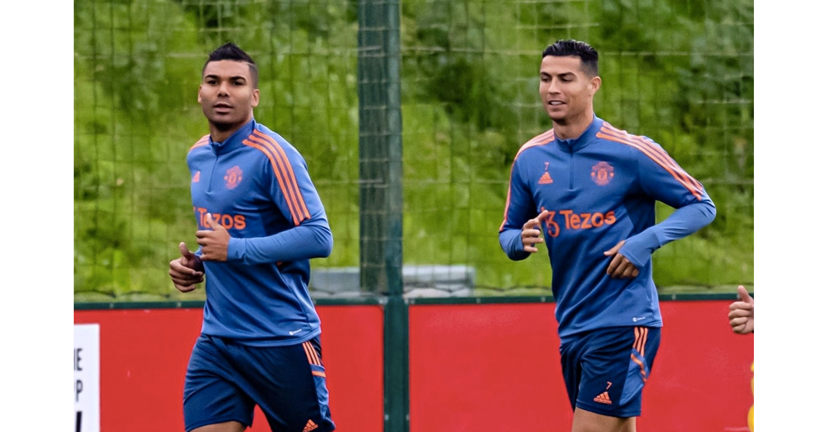Casemiro y Cristiano se reencuentran en entrenamiento del Man United
