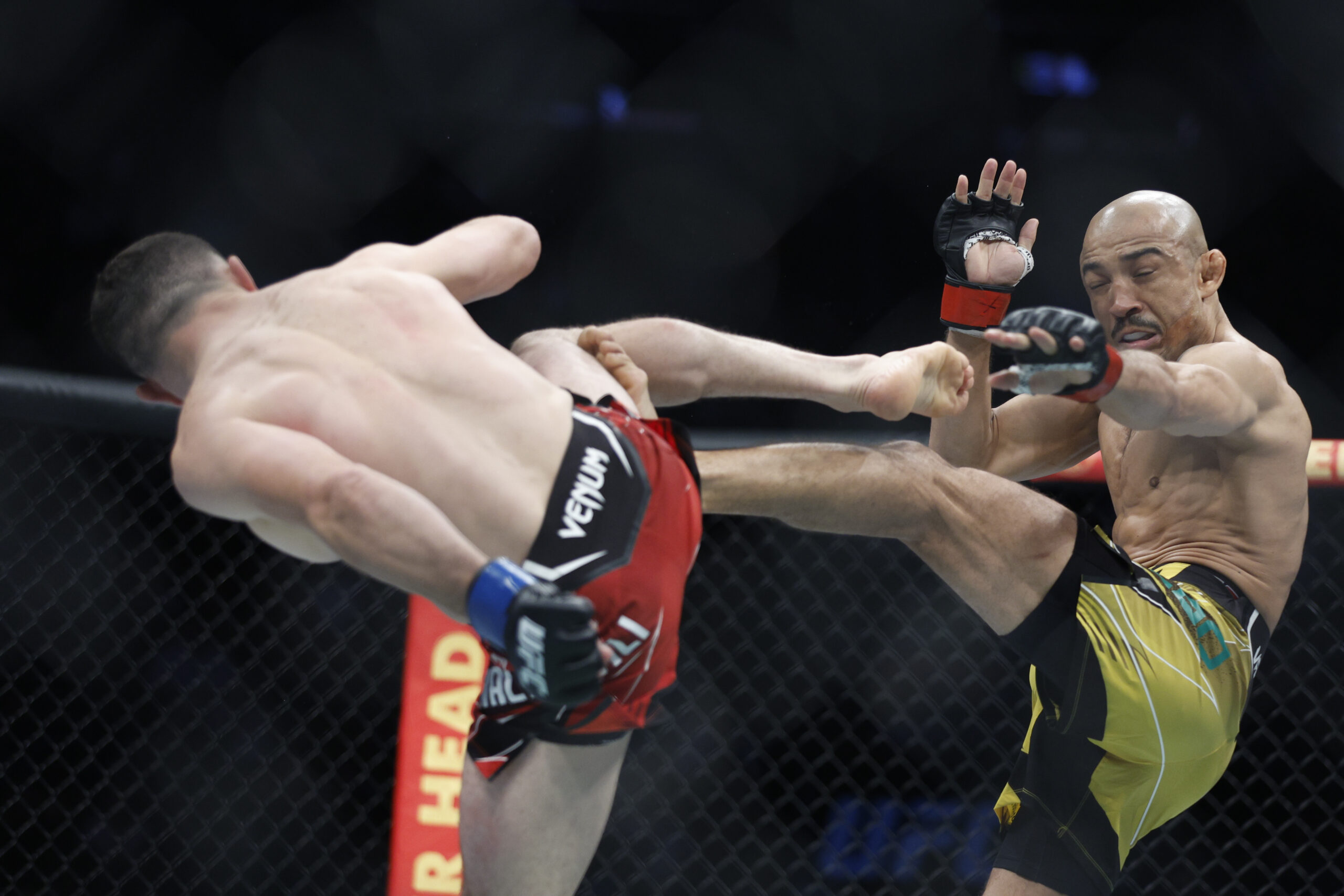 Merab Dvalishvili def. Jose Aldo at UFC 278: Best photos