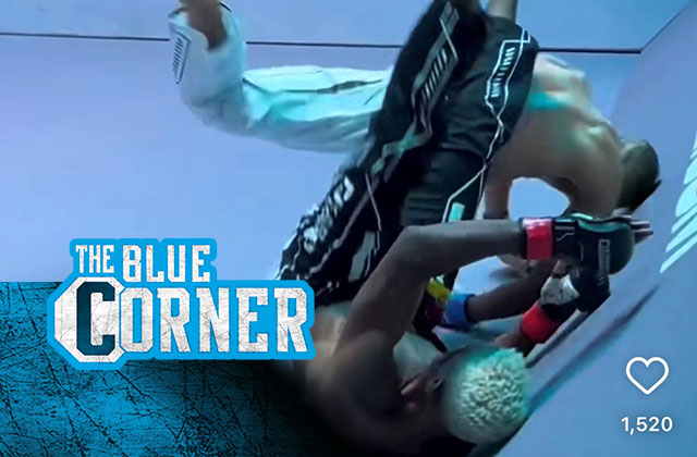 Ouch! Watch the Karate Combat pit knock Raymond Daniels upside his head