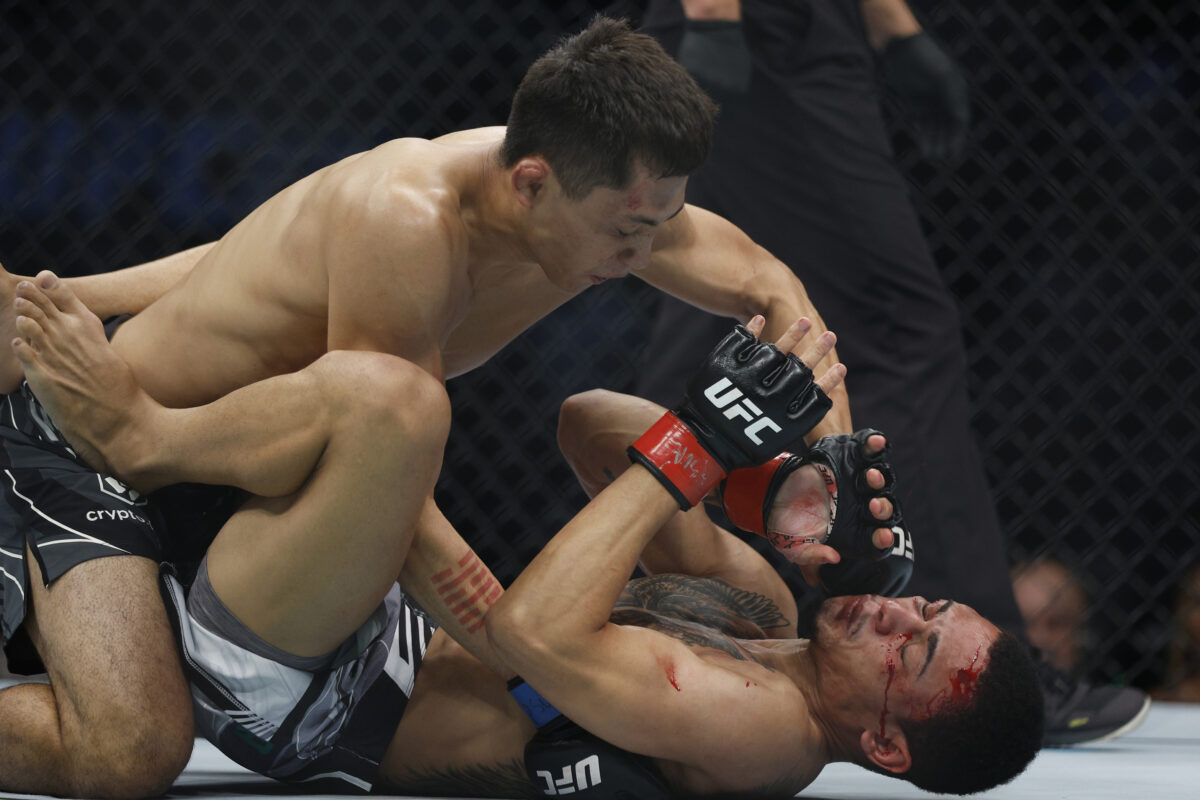 UFC 278 video: Victor Altamirano elbows splatter Daniel da Silva’s blood everywhere, complete comeback TKO