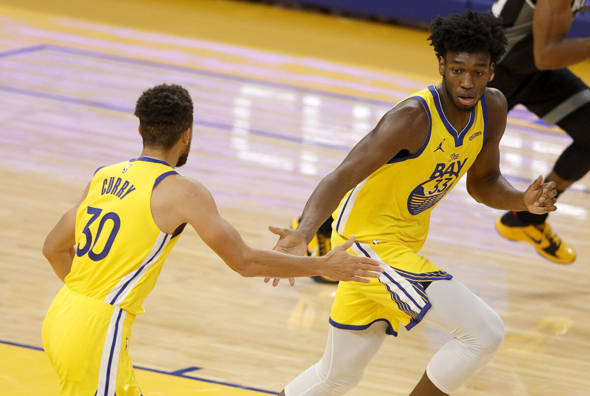 Watch: Steph Curry finds James Wiseman for alley-oop vs. Wizards in Japan