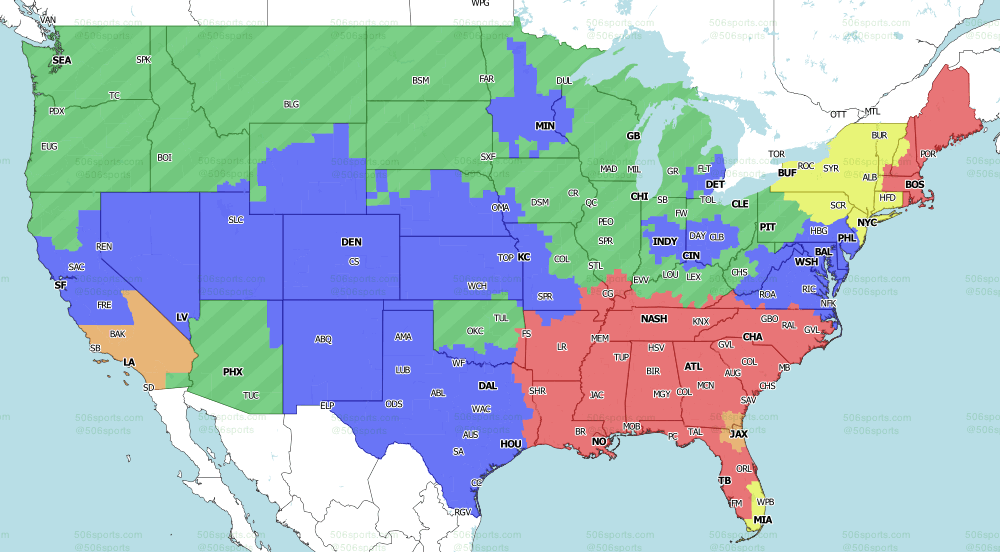 NFL Week 1 TV coverage maps