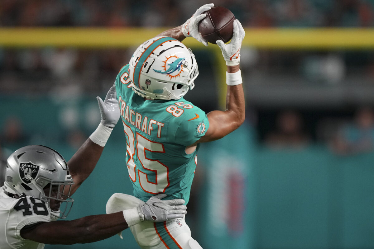 Dolphins signing WR River Cracraft to active roster