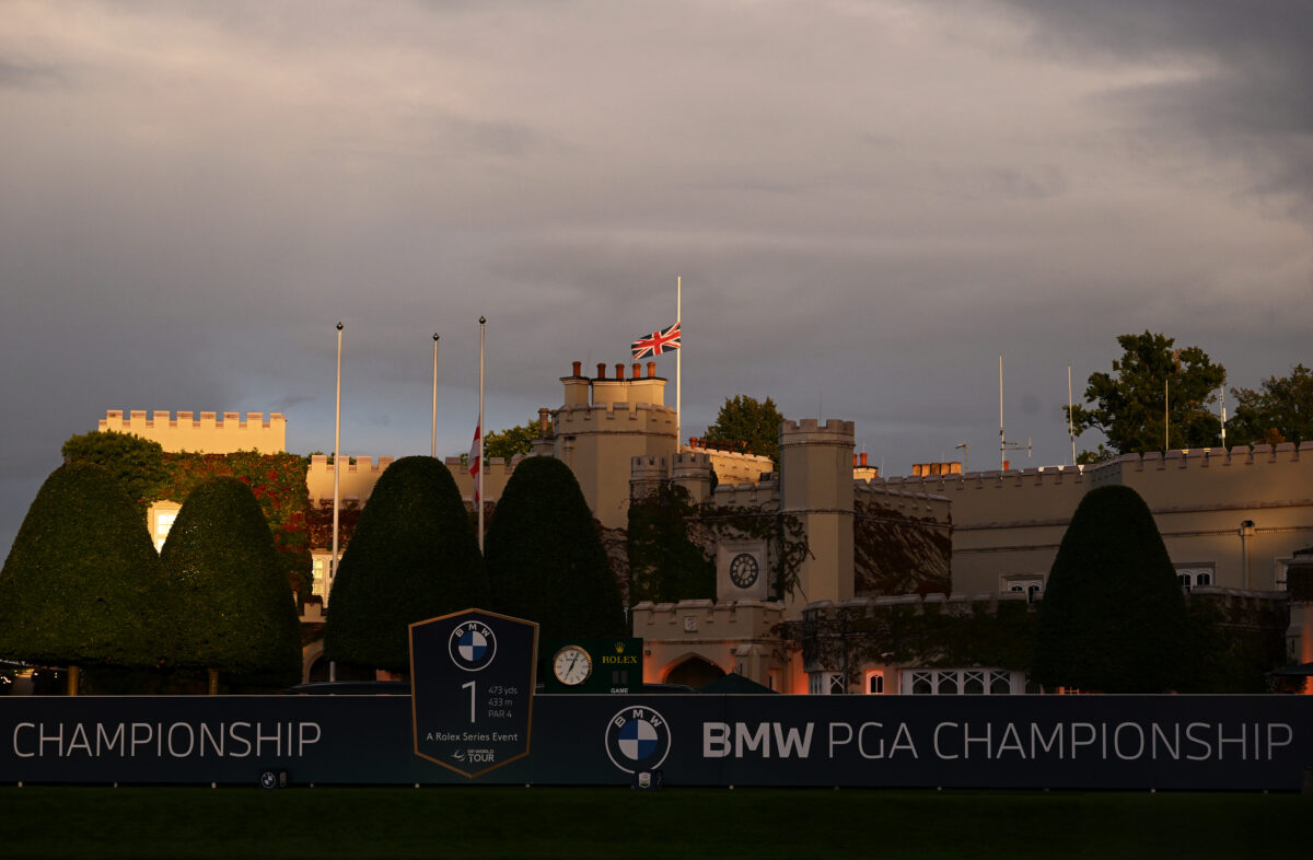 The BMW PGA Championship has been shortened to 54 holes, play to resume Saturday morning