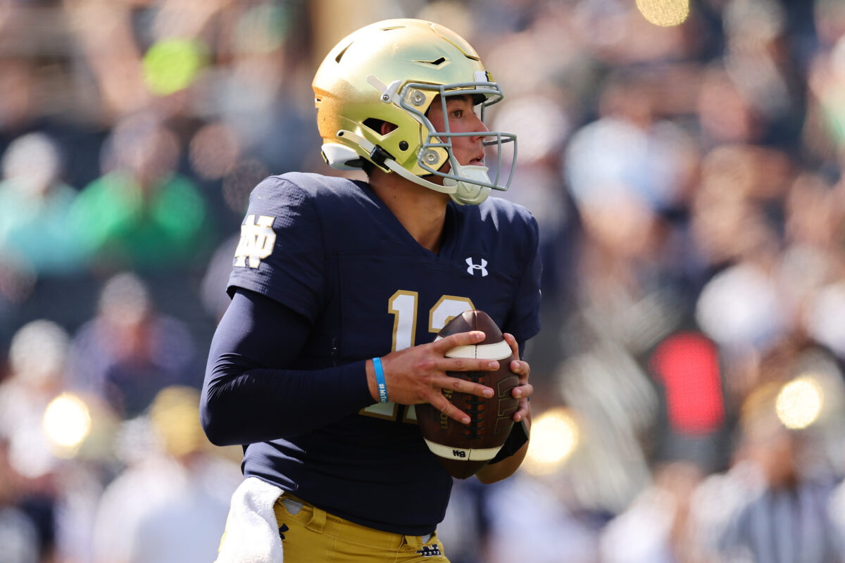 Twitter reacts to Tyler Buchner’s second touchdown for Notre Dame