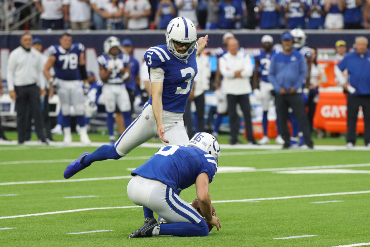 Colts evaluating potential kicker additions