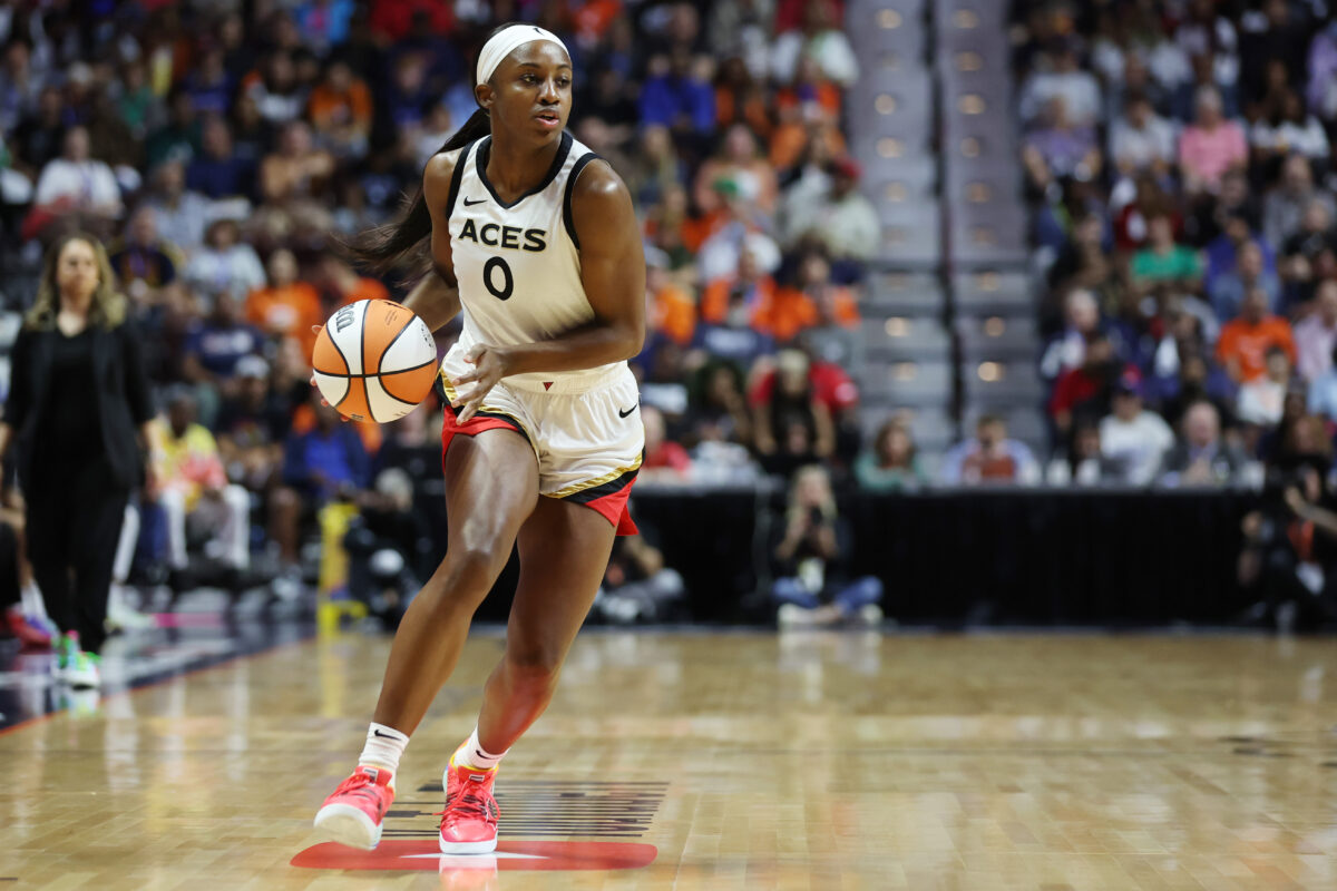 Photos of Notre Dame alumnus Jackie Young in the WNBA Finals