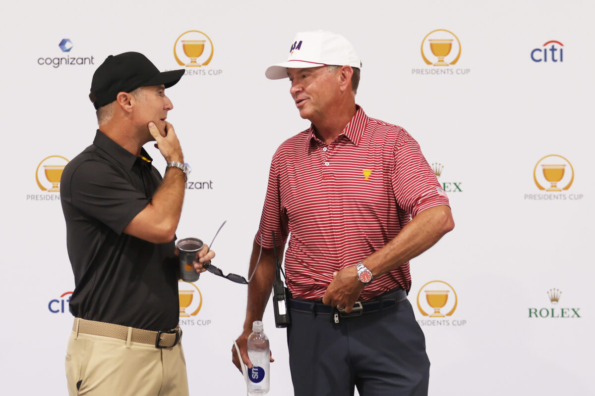 ‘We’re a team of honor’: Captains Davis Love III, Trevor Immelman address lack of LIV Golf players at Presidents Cup