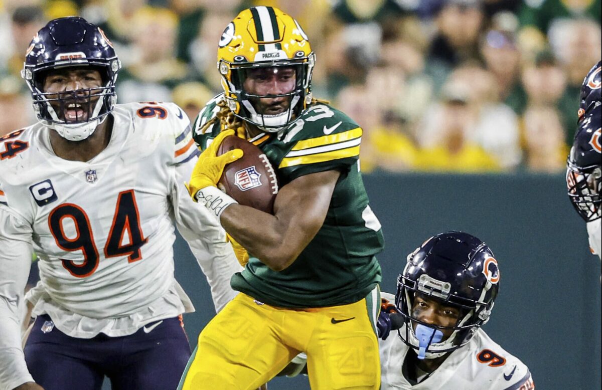 Packers RB Aaron Jones forced 13 missed tackles during win over Bears