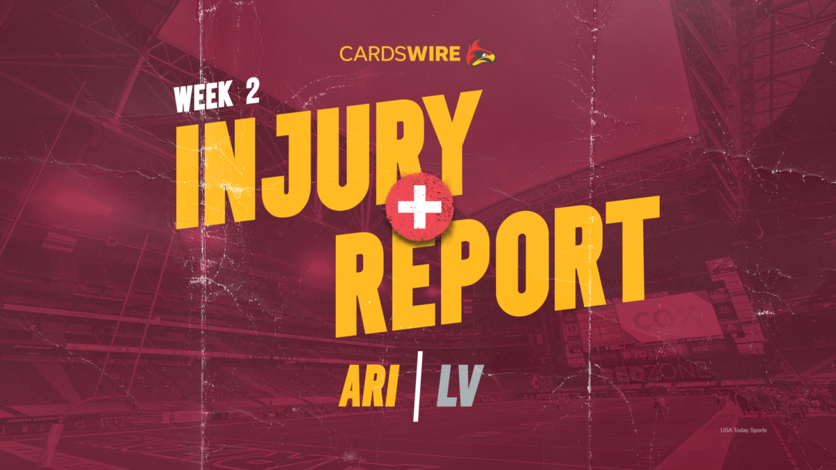 LOOK: Final Cardinals-Raiders Week 2 injury report