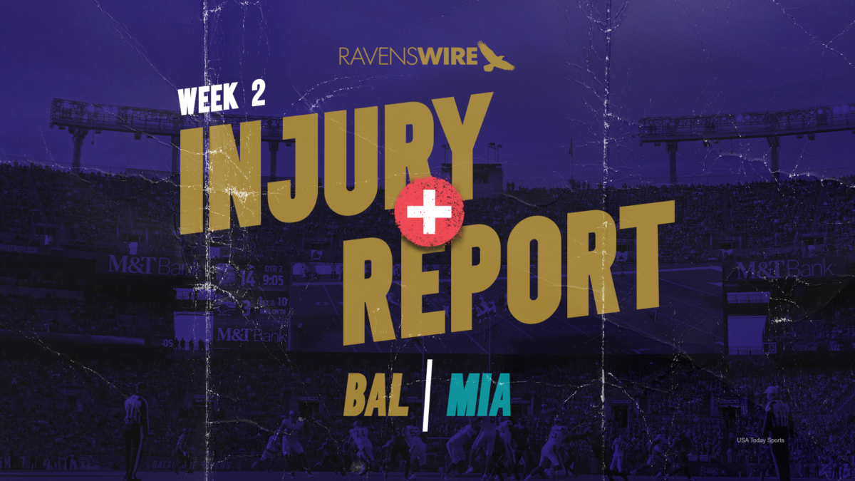 Ravens release second injury report for Week 2 matchup vs. Dolphins