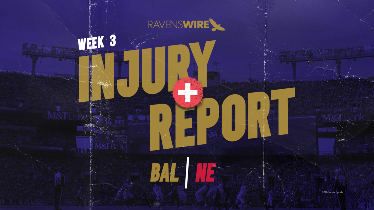 Ravens release second injury report for Week 3 matchup vs. Patriots