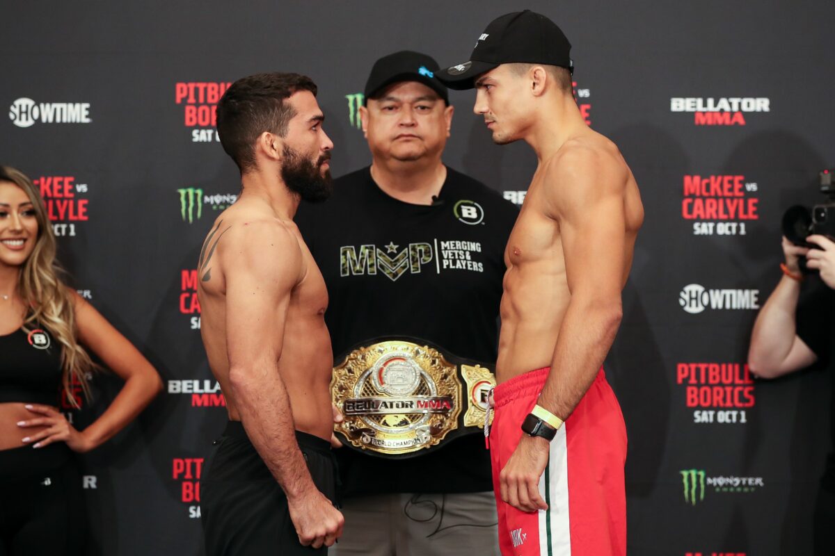 Bellator 278 ceremonial weigh-in faceoffs highlights and photo gallery