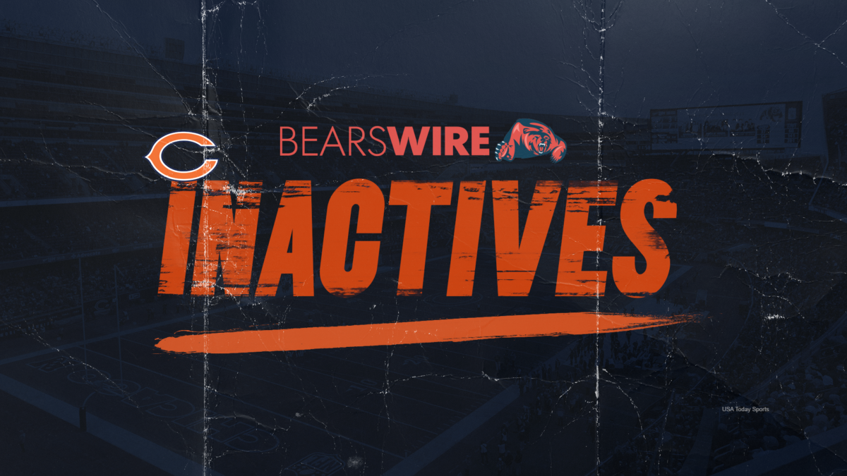 Bears Week 1 inactives: Velus Jones Jr. OUT vs. 49ers