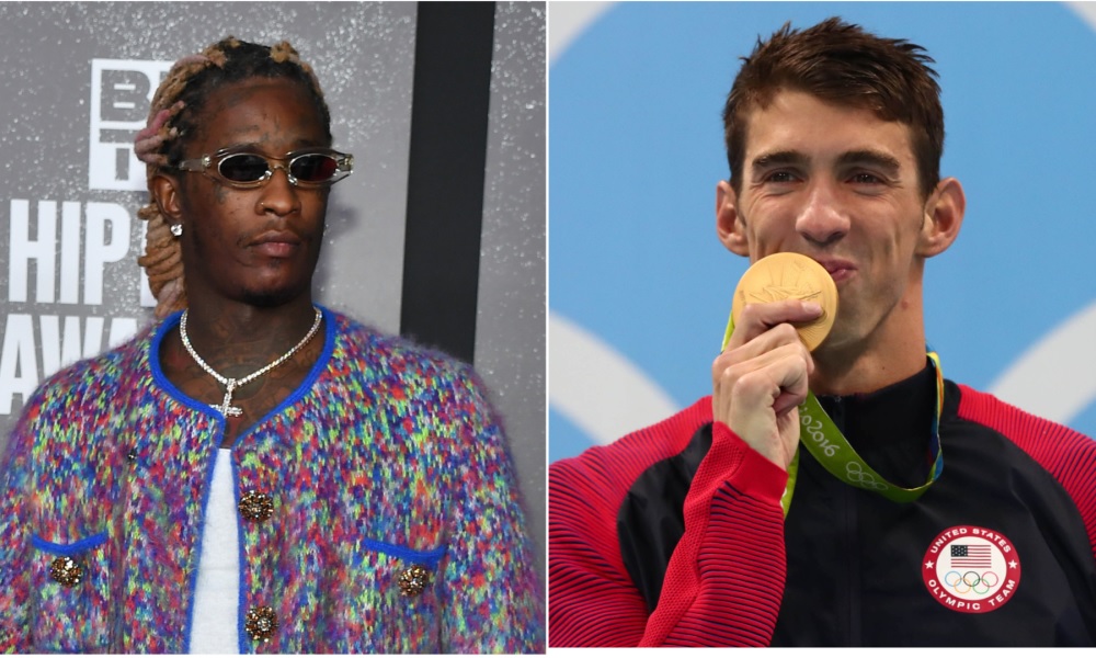 Young Thug tuiteó a Michael Phelps de la cárcel para preguntar la más absurda pregunta de natación