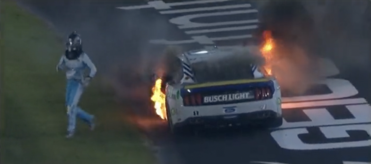 Kevin Harvick narrowly escaped fiery race car before it burst into flames, slams NASCAR’s ‘crappy-[expletive] parts’