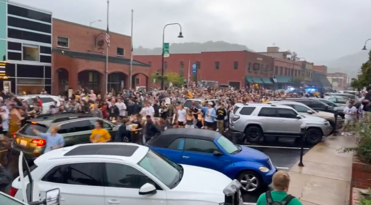 App State students flooded the streets after upset over Texas A&M and it was THRILLING