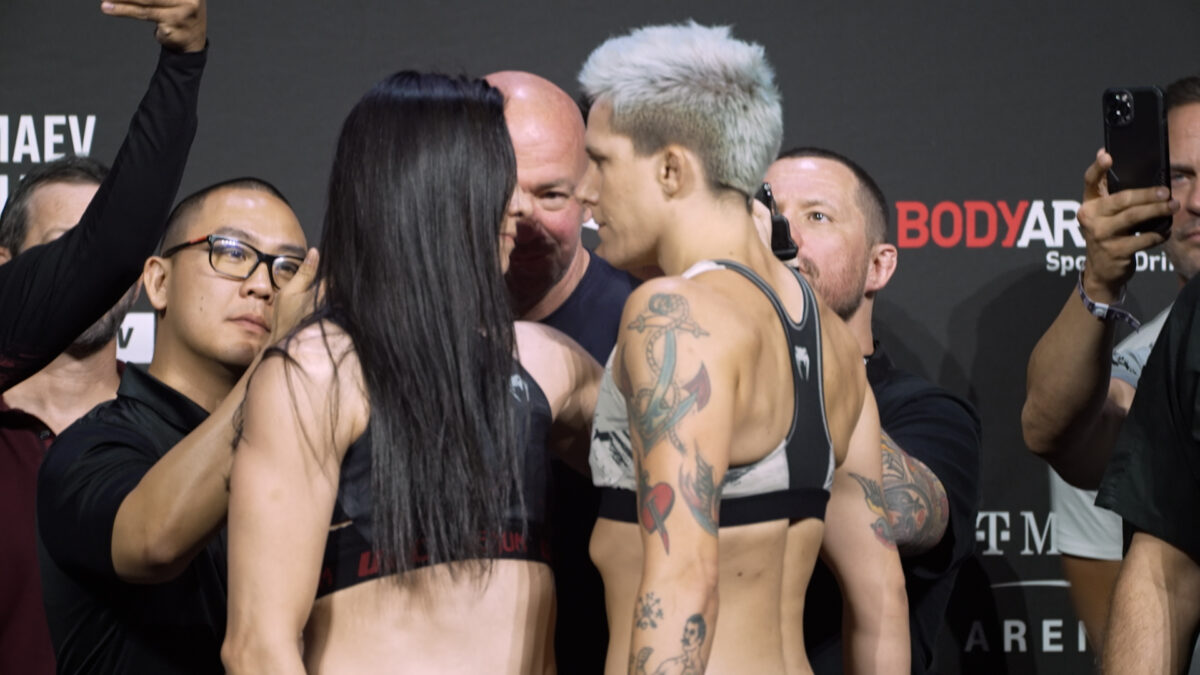 Photos: UFC 279 ceremonial weigh-ins and faceoffs