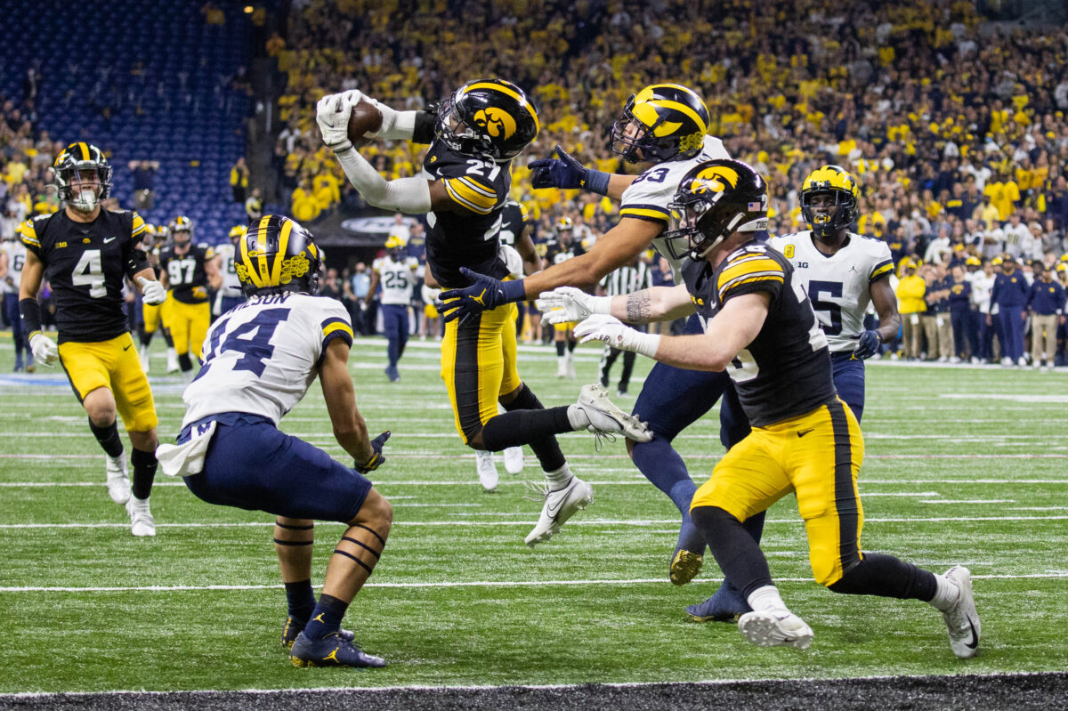 Iowa Hawkeyes versus Michigan Wolverines announced as an 11 a.m. CST kickoff