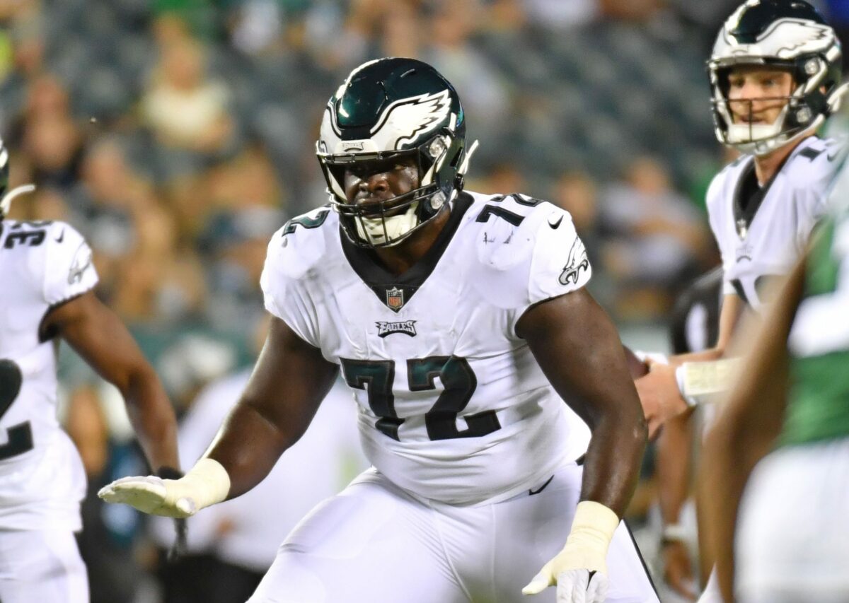 Lions sign OL Kayode Awosika from the Eagles practice squad