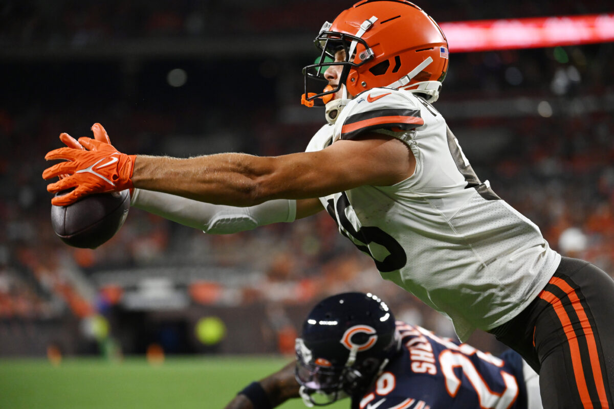 Browns elevating TE Miller Forristall, WR Chester Rogers from Practice Squad vs. Steelers