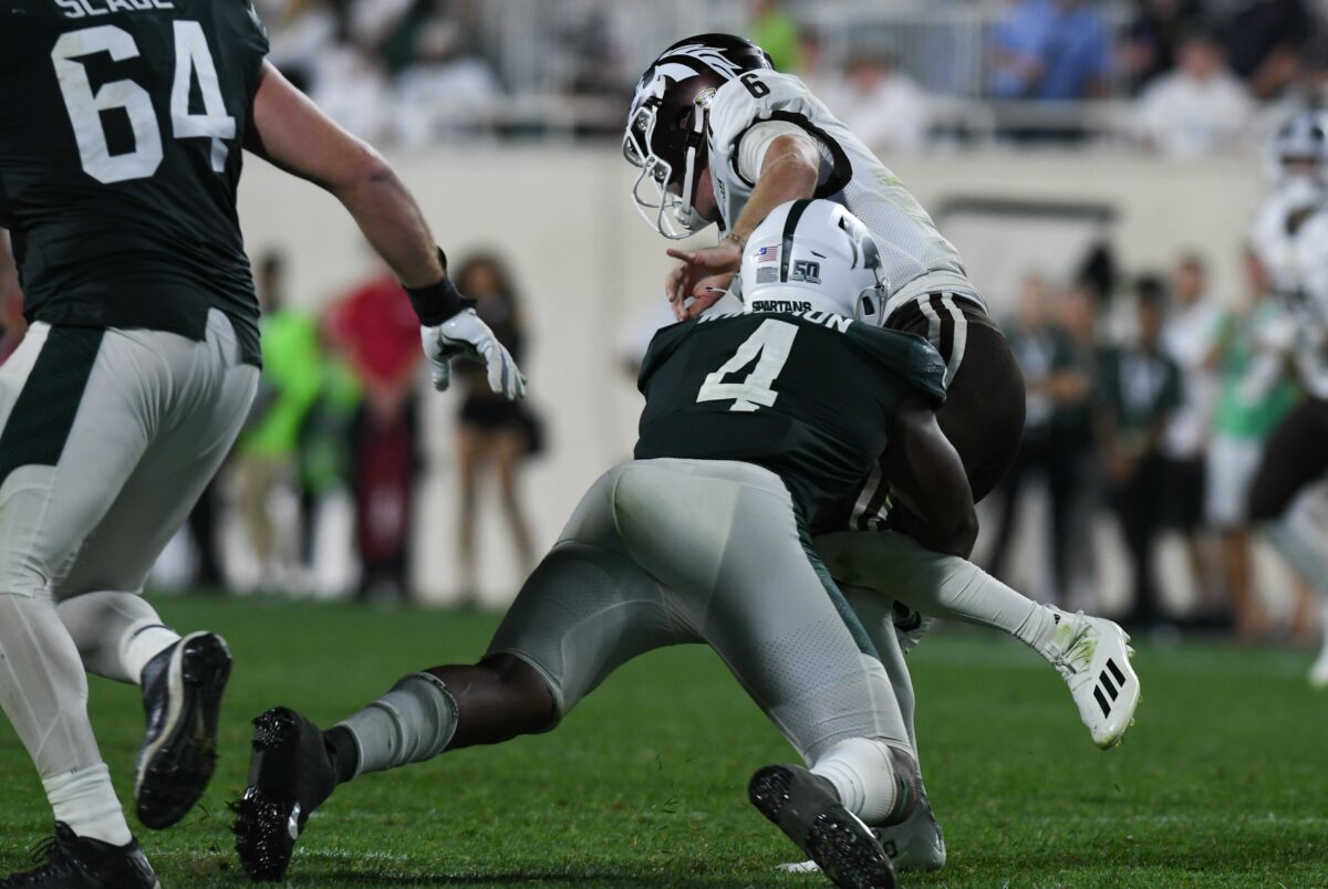 Michigan State linebacker Jacoby Windmon named Big Ten Defensive Player of the Week
