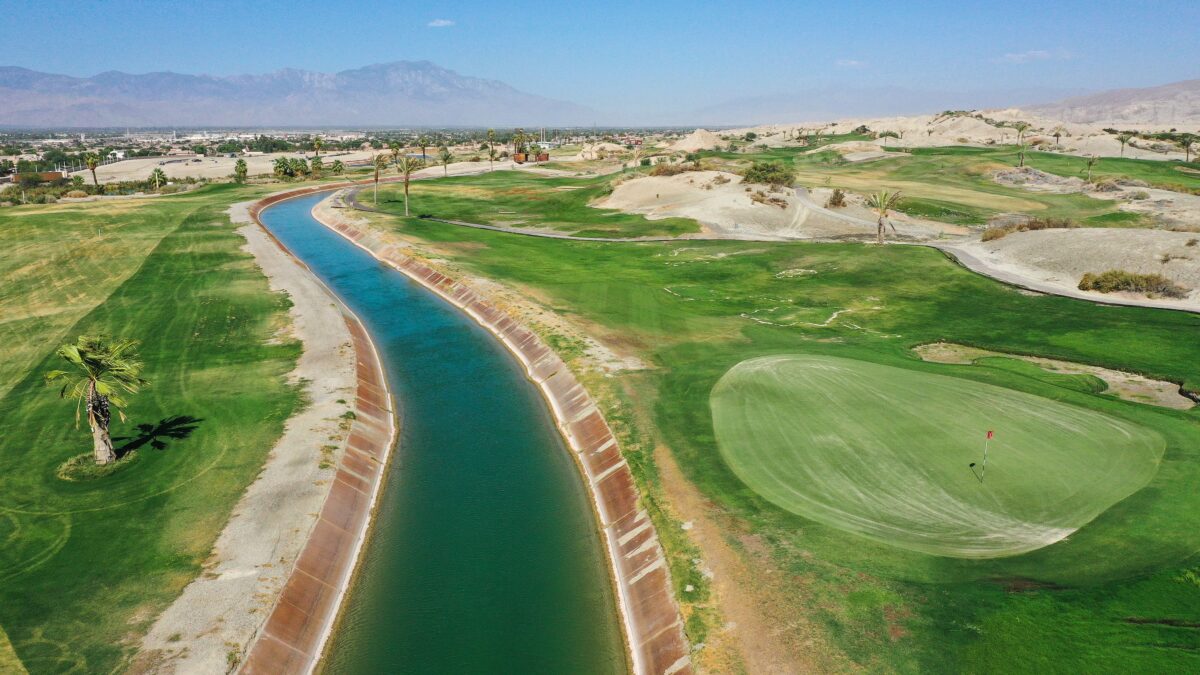 ‘A land of permanent drought’: Desert golf courses in California work to cut water usage