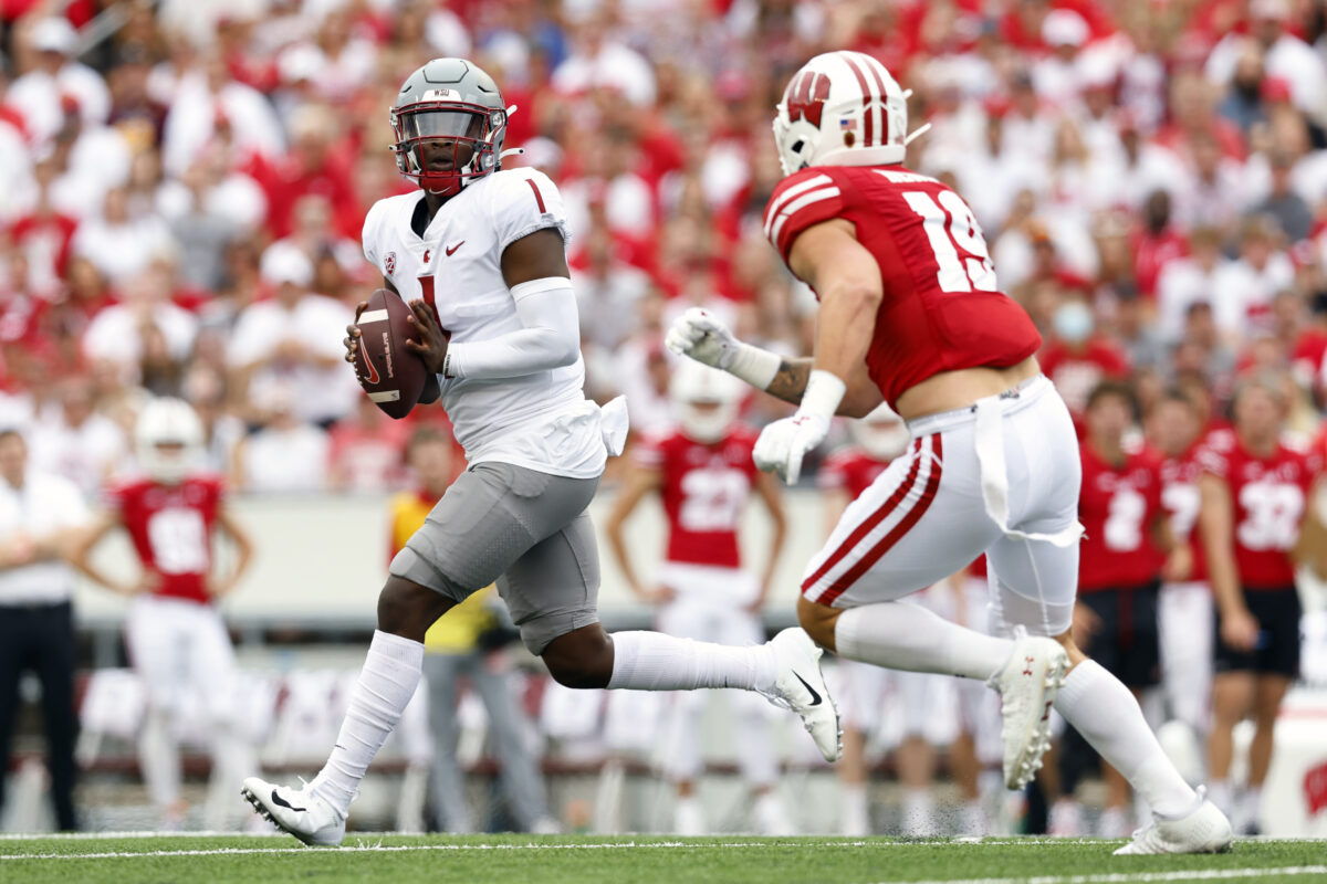 The college football world reacts to Washington State shocking Wisconsin at Camp Randall