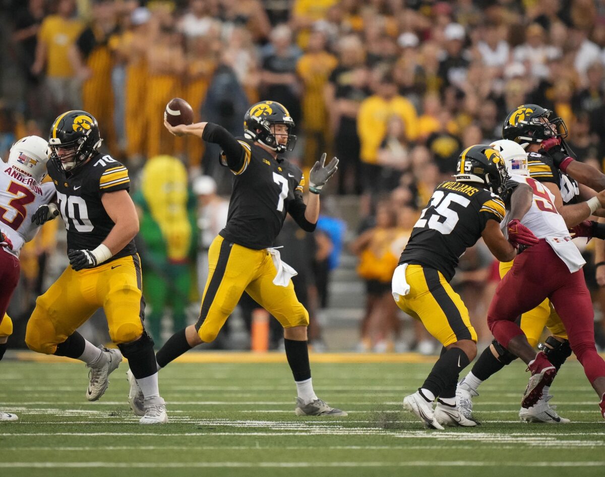 ‘It’s not going well for him right now’: Iowa set to ‘reassess everything,’ including starting QB