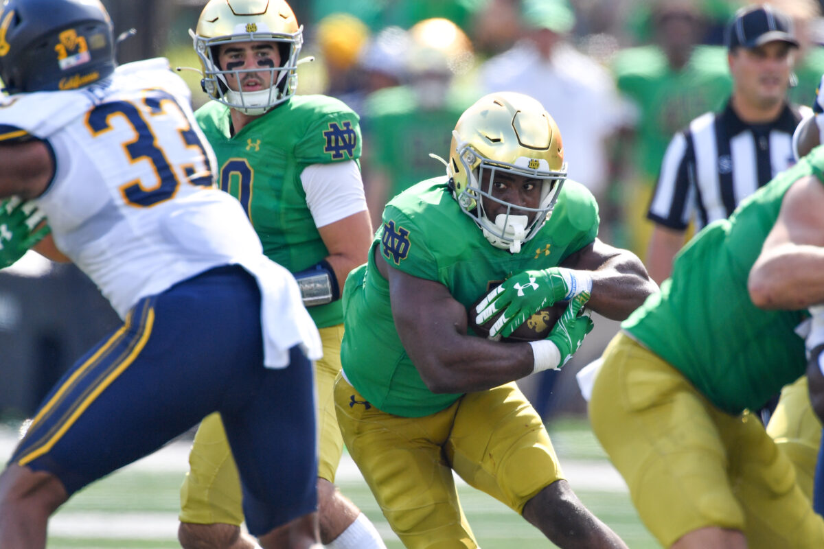 Twitter reacts to Audric Estime’s go-ahead touchdown for Notre Dame