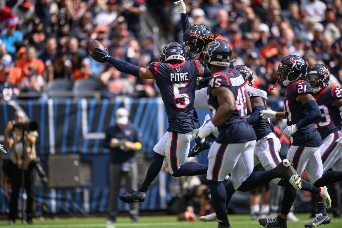 Texans S Jalen Pitre credits coaches, teammates for breakout game against the Bears