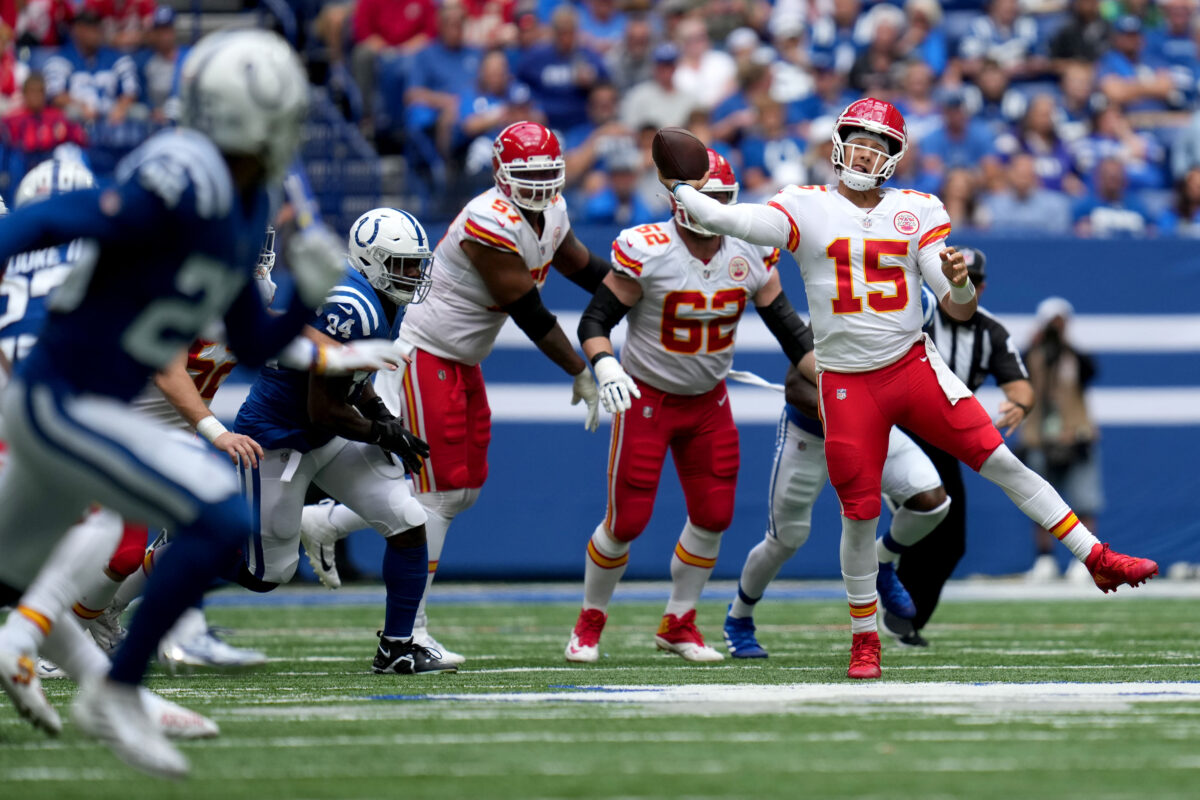 Patrick Mahomes says Chiefs’ offensive miscues were main culprit in Week 3 loss to Colts