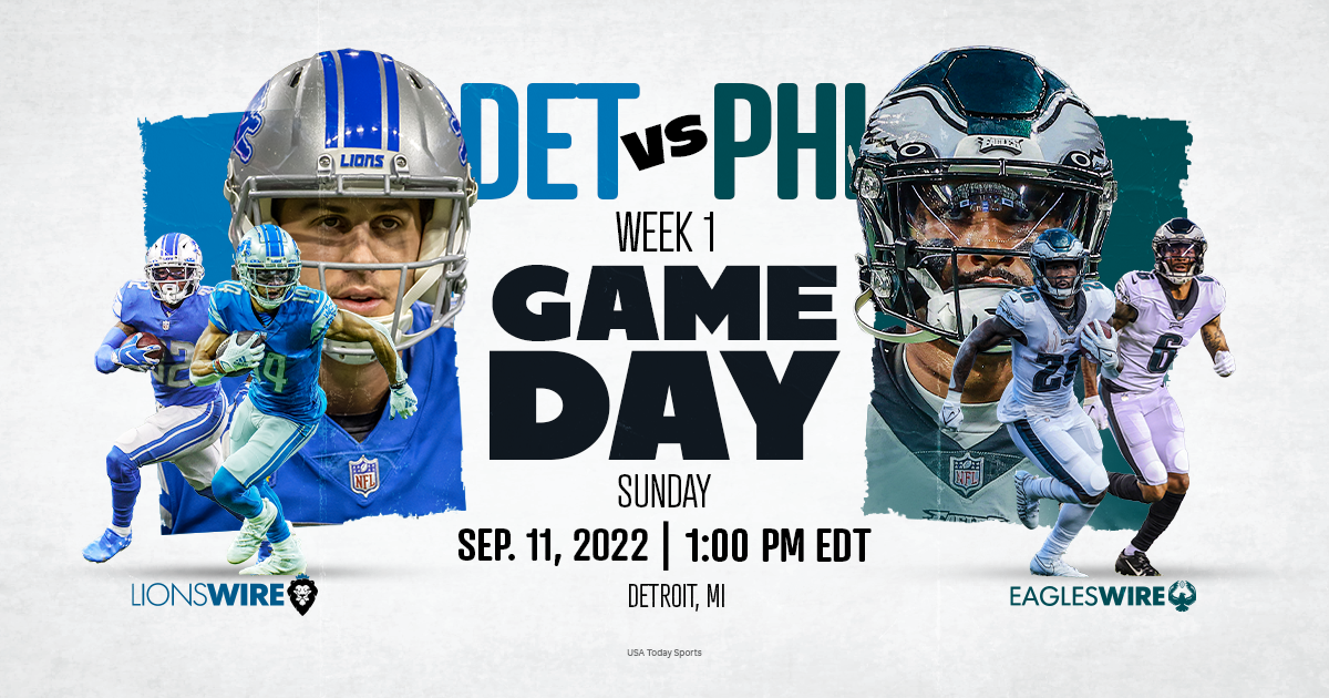 Lions vs. Eagles: How to watch, listen, stream the Week 1 game