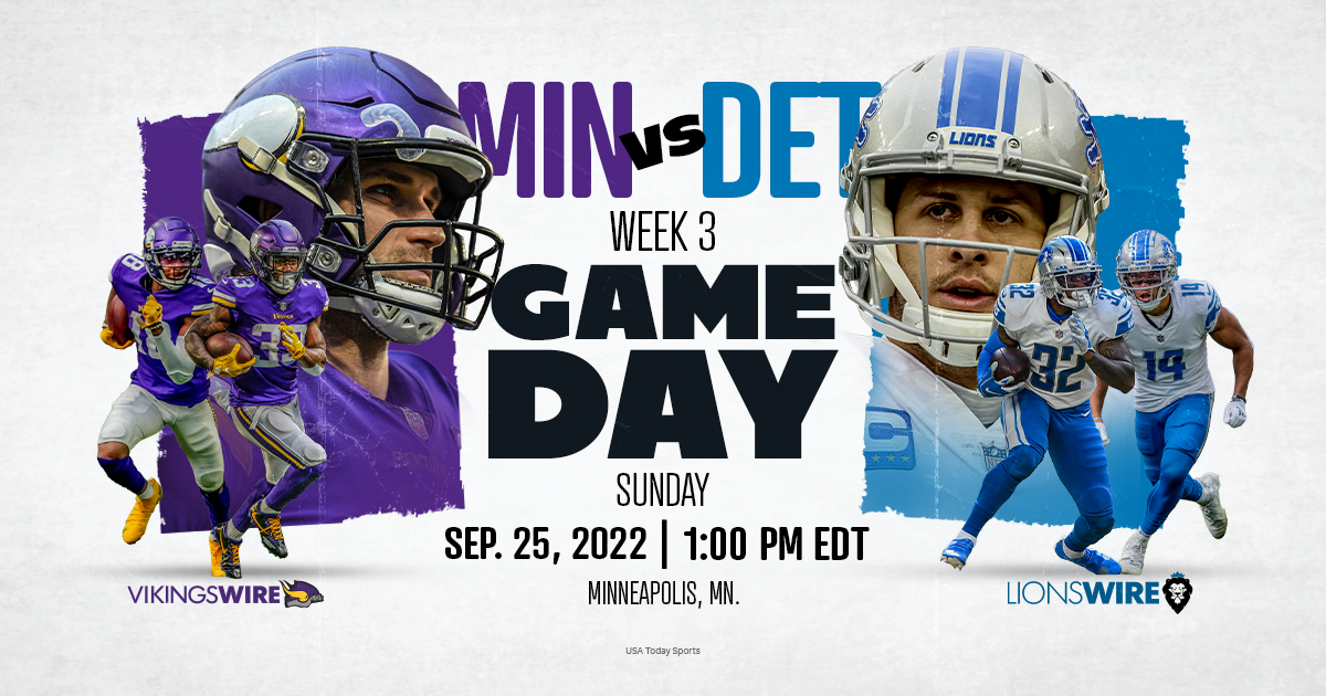 Lions vs. Vikings: How to watch, listen, stream the Week 3 game